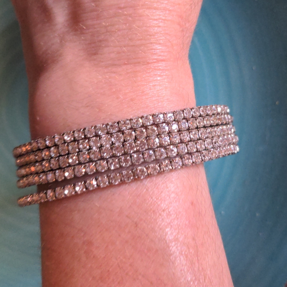 Set of 5 Crystal Bangles